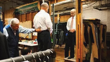 Ray Kelly being fitted for a suit by Martin Greenfield